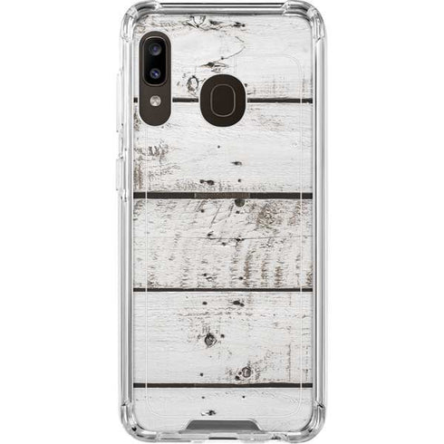Weathered Wood Galaxy A30 Clear Case