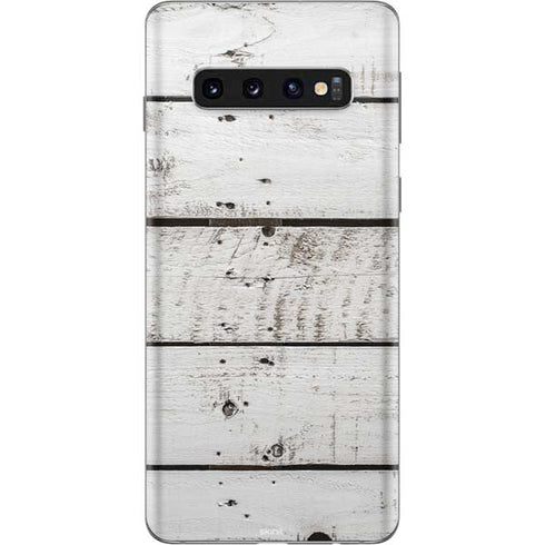 Weathered Wood Galaxy S10 Skin