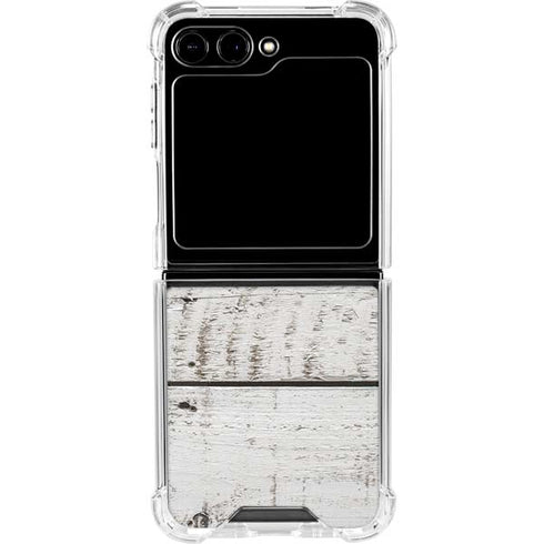 Weathered Wood Galaxy Z Flip5 5G Clear Case