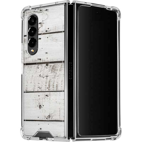 Weathered Wood Galaxy Z Fold4 5G Clear Case