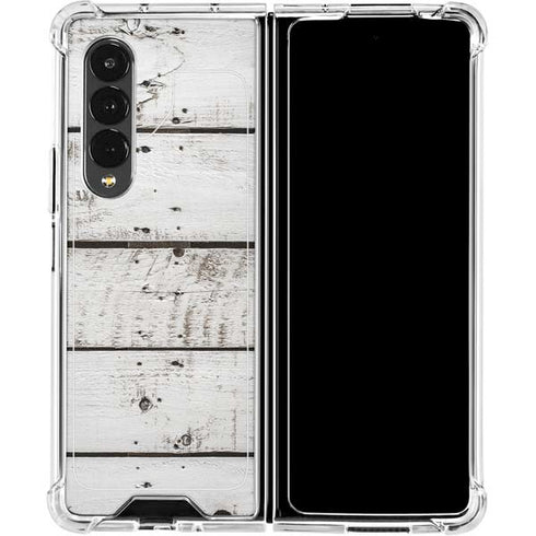Weathered Wood Galaxy Z Fold4 5G Clear Case