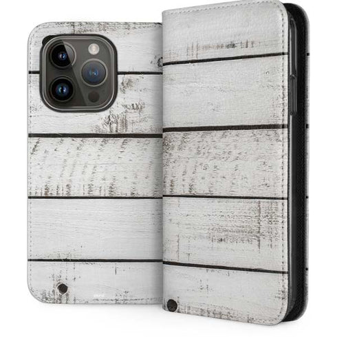 Weathered Wood iPhone 14 Pro Folio Case