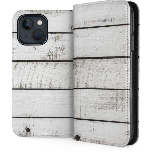 Weathered Wood iPhone 15 Plus Folio Case