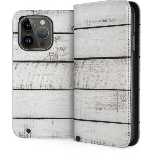 Weathered Wood iPhone 15 Pro Folio Case