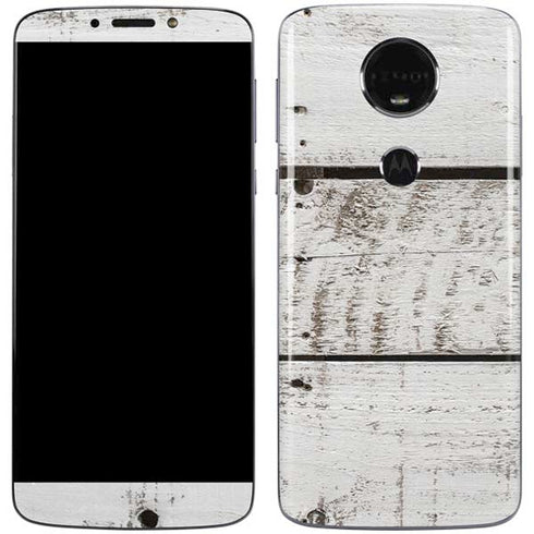 Weathered Wood Moto E5 Plus Skin