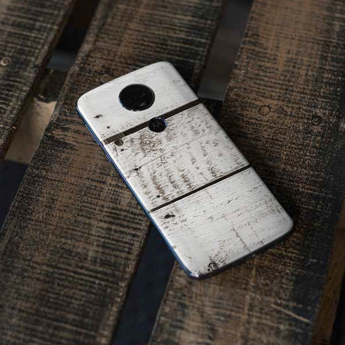 Weathered Wood Moto E5 Plus Skin