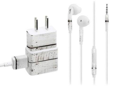 Weathered Wood Phone Charger Skin