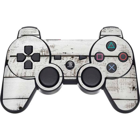 Weathered Wood PS3 Dual Shock wireless controller Skin