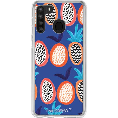 Bouffants and Broken Hearts Weird Fruits Galaxy A21 Clear Case