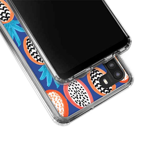Bouffants and Broken Hearts Weird Fruits Galaxy A21 Clear Case