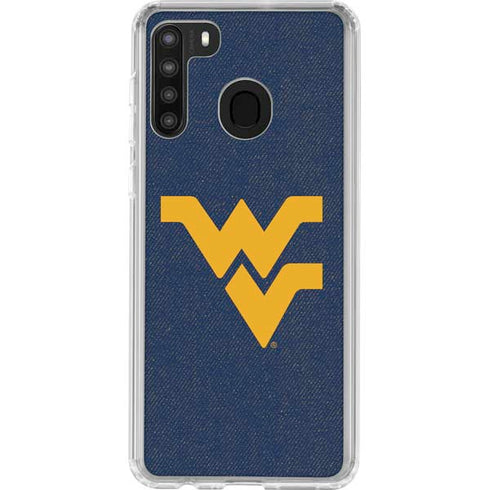 West Virginia University Basketball Galaxy A21 Clear Case