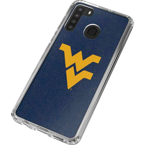 West Virginia University Basketball Galaxy A21 Clear Case
