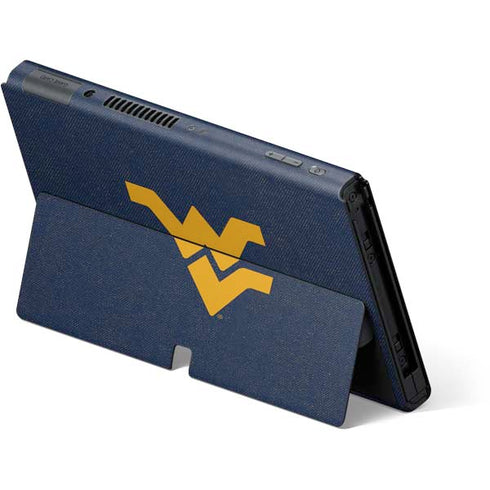 West Virginia University Basketball Nintendo Switch OLED (2021) Skin