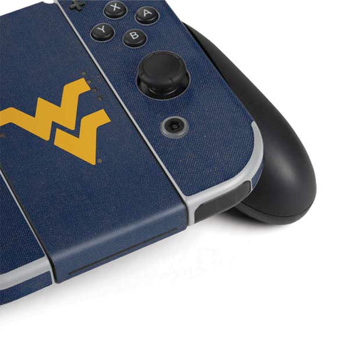 West Virginia University Basketball Nintendo Switch OLED (2021) Skin