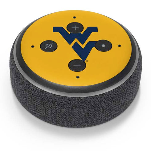 West Virginia University Yellow Background Amazon Echo Dot Skin