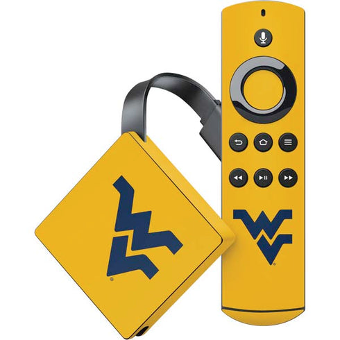 West Virginia University Yellow Background Amazon Fire TV Skin