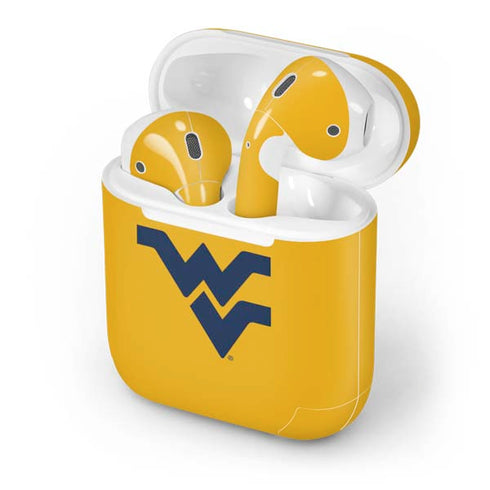 West Virginia University Yellow Background Apple AirPods Skin
