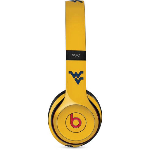 West Virginia University Yellow Background Beats Solo 2 Wireless Skin