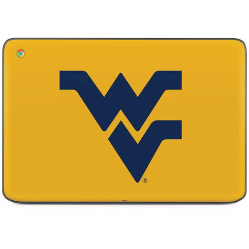 West Virginia University Yellow Background HP Chromebook Skin