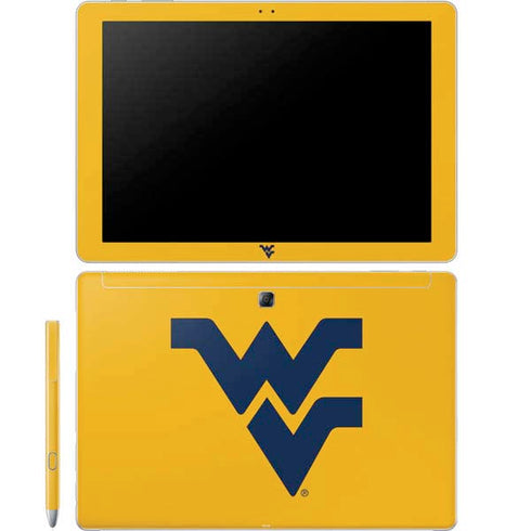 West Virginia University Yellow Background Galaxy Book 12in Skin