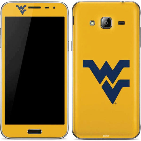 West Virginia University Yellow Background Galaxy J3 Skin