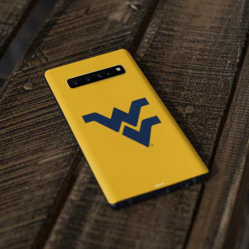 West Virginia University Yellow Background Galaxy S10 Plus Skin