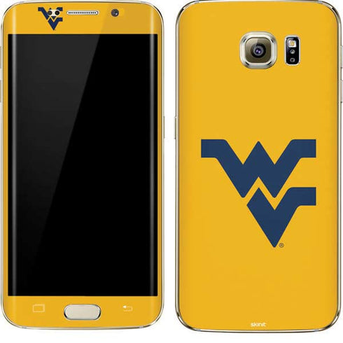 West Virginia University Yellow Background Galaxy S7 Edge Skin