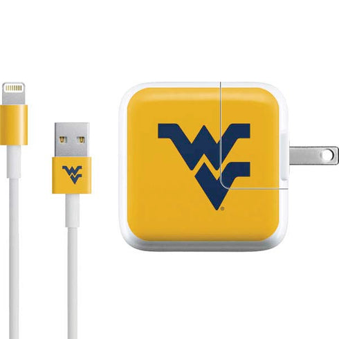 West Virginia University Yellow Background iPad Charger (10W USB) Skin
