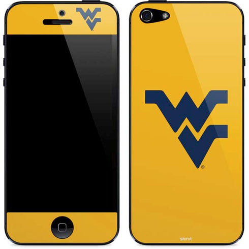 West Virginia University Yellow Background iPhone 5/5s/5SE Skin