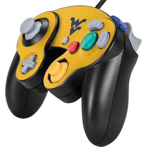 West Virginia University Yellow Background Nintendo GameCube Controller Skin
