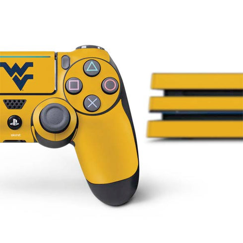 West Virginia University Yellow Background PS4 Pro Bundle Skin