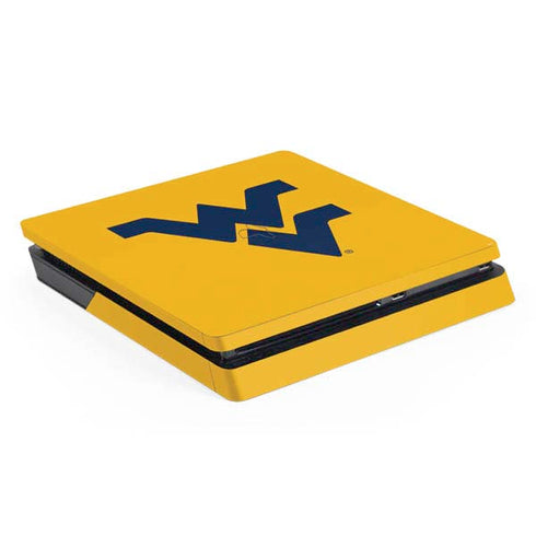 West Virginia University Yellow Background PS4 Slim Skin