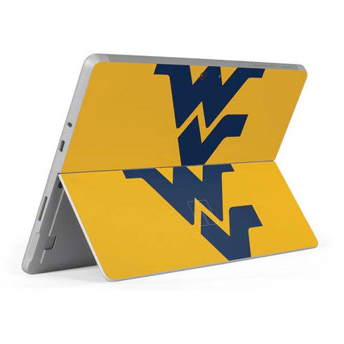 West Virginia University Yellow Background Surface Go Skin
