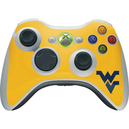 West Virginia University Yellow Background Xbox 360 Wireless Controller Skin