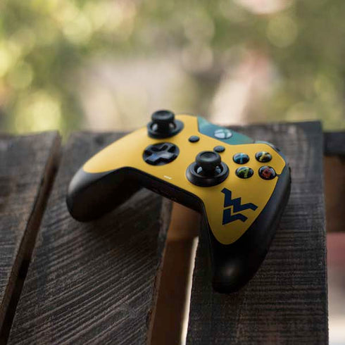 West Virginia University Yellow Background Xbox One Controller Skin