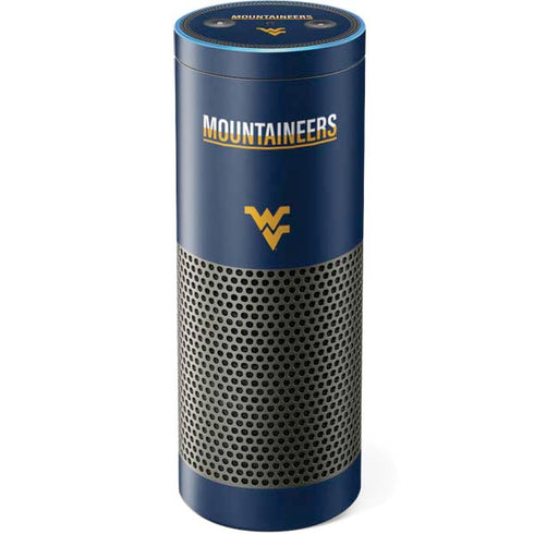 West Virginia University Blue Wood Floor Amazon Echo Skin