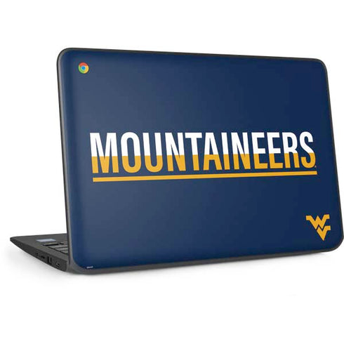 West Virginia University Blue Wood Floor HP Chromebook Skin