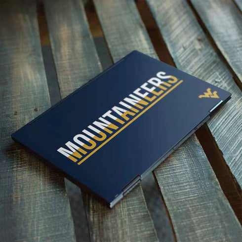 West Virginia University Blue Wood Floor HP Envy Skin