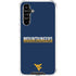 West Virginia University Blue Wood Floor Galaxy A54 5G Clear Case
