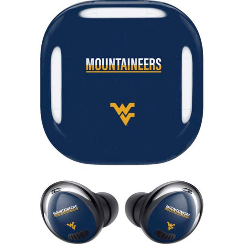 West Virginia University Blue Wood Floor Galaxy Buds Pro Skin