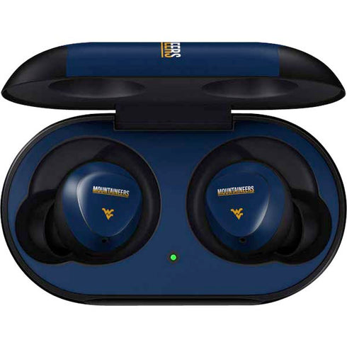 West Virginia University Blue Wood Floor Galaxy Buds Skin
