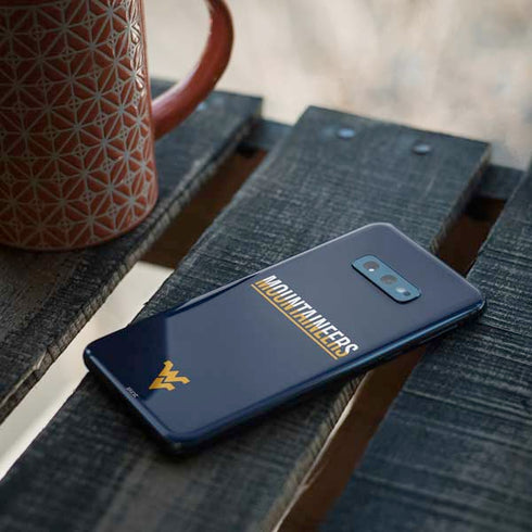 West Virginia University Blue Wood Floor Galaxy S10e Skin