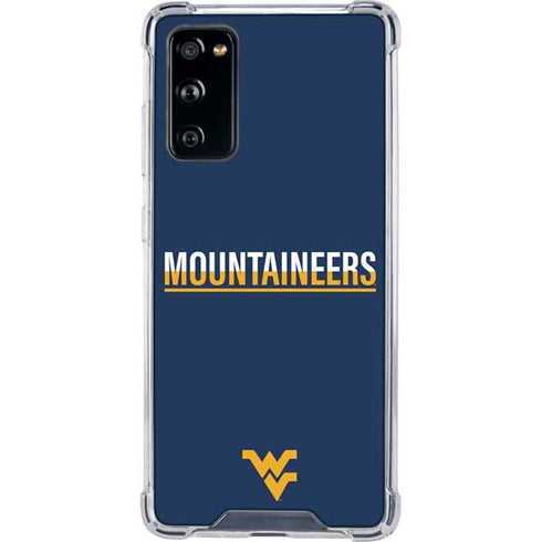 West Virginia University Blue Wood Floor Galaxy S20 FE Clear Case