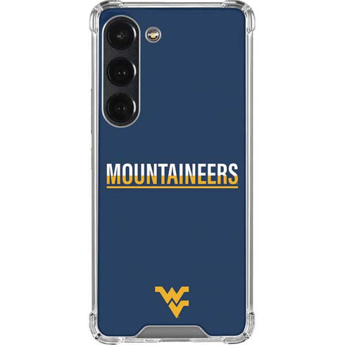 West Virginia University Blue Wood Floor Galaxy S23 Clear Case