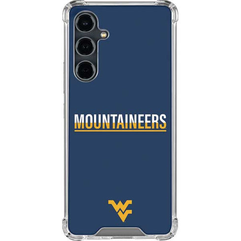 West Virginia University Blue Wood Floor Galaxy S23 FE Clear Case