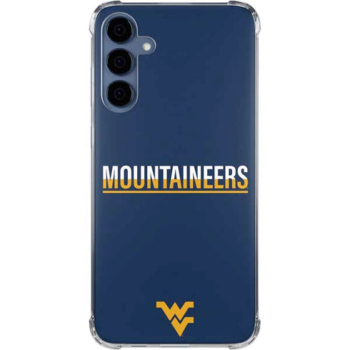 West Virginia University Blue Wood Floor Galaxy S24 Clear Case