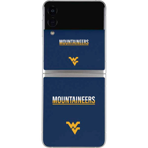 West Virginia University Blue Wood Floor Galaxy Z Flip4 5G Skin
