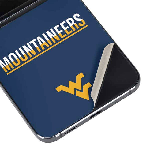 West Virginia University Blue Wood Floor Galaxy Z Flip5 5G Skin
