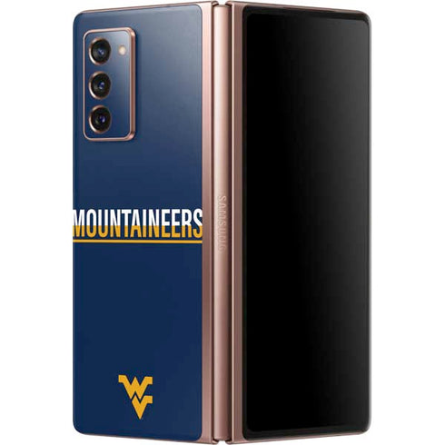 West Virginia University Blue Wood Floor Galaxy Z Fold2 5G Skin