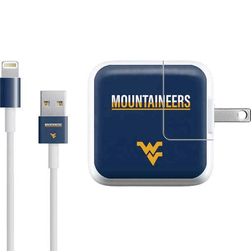 West Virginia University Blue Wood Floor iPad Charger (10W USB) Skin